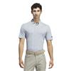 adidas Gent Go-To Mini-Crest Print Polo Shirt Light Grey