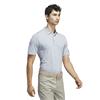 adidas Gent Go-To Mini-Crest Print Polo Shirt Light Grey