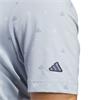 adidas Gent Go-To Mini-Crest Print Polo Shirt Light Grey