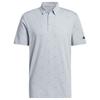 adidas Gent Go-To Mini-Crest Print Polo Shirt Light Grey
