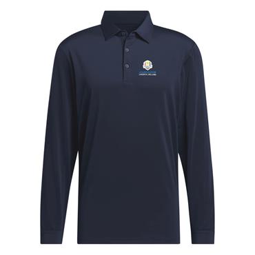 adidas Gents Ryder Cup 2027 Long Sleeve Polo Shirt Collegiate Navy
