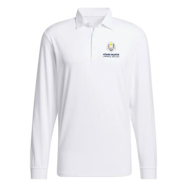 adidas Gents Ryder Cup 2027 Long Sleeve Polo Shirt White