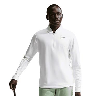 Nike Gents ThermaFit Velocity 1/2 Zip Top White - Black (White100)