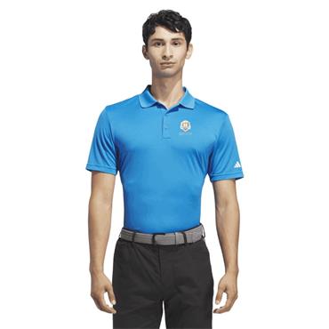Adidas Gents Core Performance Primegreen Ryder Cup 2027 Polo Shirt Bright Blue