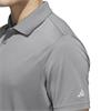 Adidas Gents Core Performance Primegreen Polo Shirt Grey Three