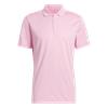 Adidas Gents Core Performance Primegreen Polo Shirt Light Pink