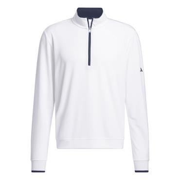 adidas Gents Lightweight Half-Zip Top White