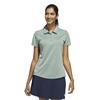 Adidas Ladies Solid Performance Polo Shirt Silver Green