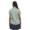 Adidas Ladies Solid Performance Polo Shirt Silver Green