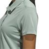 Adidas Ladies Solid Performance Polo Shirt Silver Green