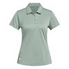 Adidas Ladies Solid Performance Polo Shirt Silver Green