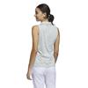 adidas Ladies Ultimate365 Jacquard Sleeveless Polo Shirt Wonder Silver
