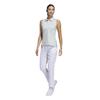 adidas Ladies Ultimate365 Jacquard Sleeveless Polo Shirt Wonder Silver