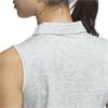 adidas Ladies Ultimate365 Jacquard Sleeveless Polo Shirt Wonder Silver