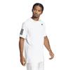 adidas Gents Club Climacool 3-Stripes T-Shirt White