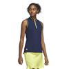 adidas Ladies Ultimate365 Sleeveless Zip Polo Shirt Collegiate Navy