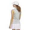 adidas Ladies Ultimate365 Solid Sleeveless Polo Shirt Wonder Silver