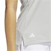 adidas Ladies Ultimate365 Solid Sleeveless Polo Shirt Wonder Silver