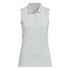adidas Ladies Ultimate365 Solid Sleeveless Polo Shirt Wonder Silver