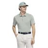 adidas Gents Ultimate365 Mini Bunker Polo Shirt Silver Green