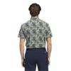 Adidas Gents Go-To Printed Polo Shirt Silver Green - Collegiate Navy