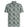 Adidas Gents Go-To Printed Polo Shirt Silver Green - Collegiate Navy