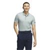 adidas Gents Beyond Textured Polo Shirt Silver Green