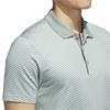 adidas Gents Beyond Textured Polo Shirt Silver Green