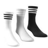 adidas 3-Pair Crew Socks White - Grey Three - Black