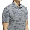 adidas Gents Ultimate365 Textured Stripe Polo Shirt Wonder Silver - Collegiate Navy
