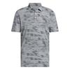 adidas Gents Ultimate365 Textured Stripe Polo Shirt Wonder Silver - Collegiate Navy