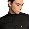 Lyle & Scott Gents Hybrid Water Resistant Quilted Jacket Jet Black (Z865)