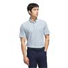 adidas Gents Ultimate365 Micro Argyle Polo Shirt White - Pure Teal	