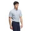 adidas Gents Ultimate365 Micro Argyle Polo Shirt White - Pure Teal	