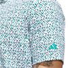 adidas Gents Ultimate365 Micro Argyle Polo Shirt White - Pure Teal	