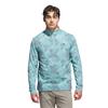 adidas Gents Go-To Printed Quarter-Zip Sweatshirt Mint Tone