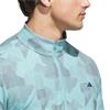 adidas Gents Go-To Printed Quarter-Zip Sweatshirt Mint Tone