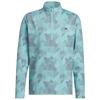 adidas Gents Go-To Printed Quarter-Zip Sweatshirt Mint Tone