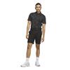 adidas Gents Go-To Printed Polo Shirt Carbon - Black