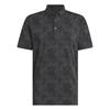 adidas Gents Go-To Printed Polo Shirt Carbon - Black
