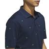 adidas Golf Originals Gents Printed Trefoil Polo Shirt Night Indigo