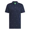 adidas Golf Originals Gents Printed Trefoil Polo Shirt Night Indigo