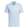 adidas Golf Originals Gents Printed Trefoil Polo Shirt Clear Sky