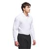 adidas Gents Beyond Long Sleeve Loose Fit Polo Shirt White