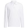 adidas Gents Beyond Long Sleeve Loose Fit Polo Shirt White