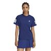 adidas Ladies Club 3-Stripes Tennis Climacool T-Shirt Navy