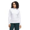 adidas Ladies Beyond Two-Tone Mesh Mock Shirt White