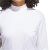 adidas Ladies Beyond Two-Tone Mesh Mock Shirt White