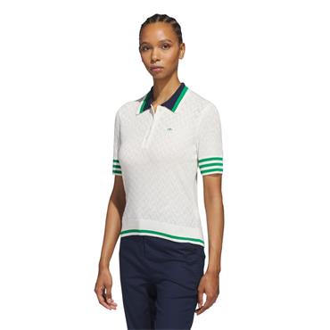 Ladies Knit Polo Shirt Core White