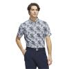 Adidas Gents Go-To Printed Polo Shirt Wonder Blue - Collegiate Navy